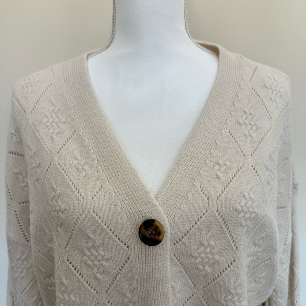 Cyrus Cream Button-Up Cardigan - Picture 2 of 6